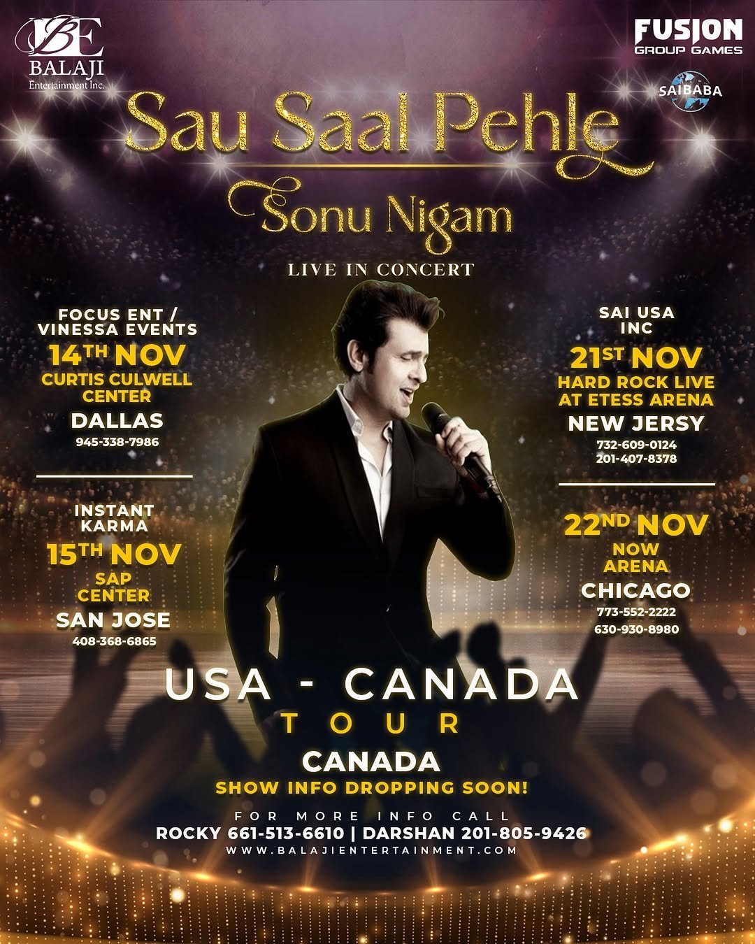 the countdown begins! ⏳one voice. one legend. one unforgettable tour.sonu nigam brings “sau saal
